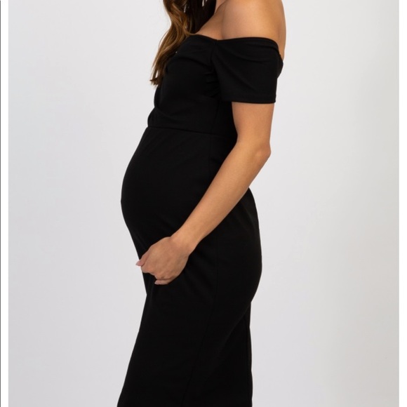 PinkBlush off shoulder Maternity dress - Picture 3 of 3